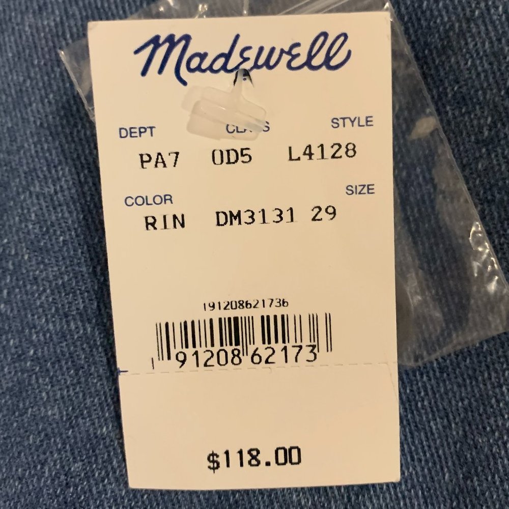 $118 NWT Rainbow Stitch Emmett Wide Leg Crop Jeans - Picture 5 of 9